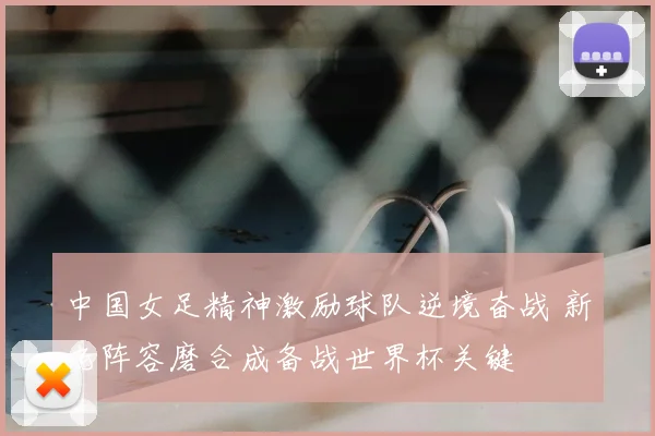 中国女足精神激励球队逆境奋战 新老阵容磨合成备战世界杯关键